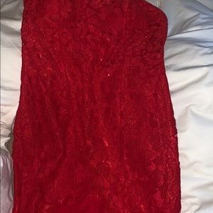 Sexy red prom dress only worn a few hours